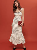 Plataz Dot Sweetheart Neckline Maxi Dress DJPT