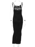 Plataz 3D Line Backless Back Slit Bodycon Elegant Baby Shower Maternity Maxi Dress Maternity
