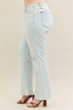 Plataz Blue Full Size Destroy & Fray Hem Bootcut Jeans Plus Size DJPT