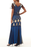 Plataz Formal Beading Zipper V Neck Evening Dress HZ1007