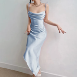 Plataz Sheath Spaghetti Straps Floor Length Ruffles Prom Dresses SD1353 HZ0628