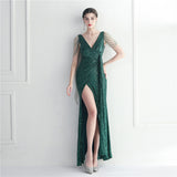 Plataz Beaded Socialite Car Model Long Evening Dress for Dinner HZ1007