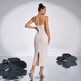Plataz Cutout Sequin Beaded Gown ¨C Glamorous Evening HZ1007