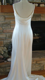 Plataz White Long Wedding Dress,Wedding Guest Dress HZ1007