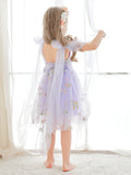 Plataz Sleeveless Floral Embroidered Tulle Toddler Flower Girl HZ1007