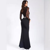 Plataz Backless Rhinestone Party Dress Prom HZ1007