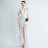 Plataz Density Sequ Binding Waist Shaping Side Slit High End Evening HZ1007