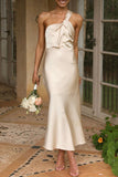 Plataz Elegant Solid One Shoulder Evening Dress HZ1007
