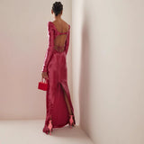 Plataz Panel Beaded Slit Prom HZ1007