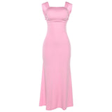 Plataz Women Clothing Lace Up Off Neck Sexy Backless Evening Dress HZ1007