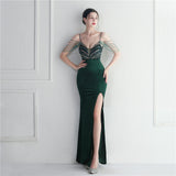 Plataz Velvet Sequined Annual Party Long Evening Dress ¨C Social HZ1007