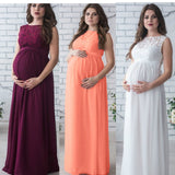 Plataz Lace Spelled Pregnant Women Sexy Loose Tailings And Sleeveless 8973 Pregnant Women's Dress Maternity