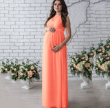 Plataz Lace Spelled Pregnant Women Sexy Loose Tailings And Sleeveless 8973 Pregnant Women's Dress Maternity