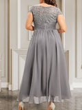 Plataz Scoop Floor-Length Lace Chiffon Mother of the Bride Dress With HZ1007