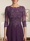 Plataz Scoop Floor-Length Lace Chiffon Mother of the Bride Dress With HZ1007