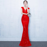 Plataz Evening Dress: Elegant Slim-Fit Fish Tail for Women, Perfect for Autumn/Winter Annual HZ1007