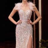 Plataz Red High Waist Prom HZ1007