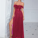 Plataz Dress Ladies Party Sexy High Open Sequined Cocktail Dress Nightclub Off The Shoulder HZ1007