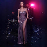 Plataz Off-Shoulder Slit Prom HZ1007