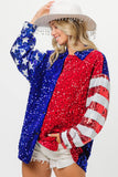 Plataz American Flag Sequin Snap Down Shirt DJPT