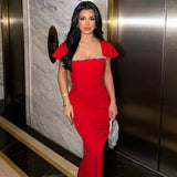 Plataz Waterfall Rhinestone Bandage Dress Prom HZ1007