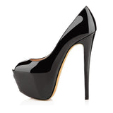 Plataz Women's Black Nude Color Ultra-High Heel Waterproof Table Fish Mouth Single Shoes Women's Shoes Chengdu Direct Sales High Quality Shoes