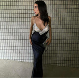 Plataz Deep-V Rhinestone Bandage Dress Prom HZ1007