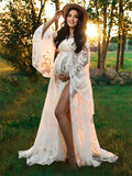Plataz Boho Lace Summer Maternity Dress Perfect for Outdoor Photoshoots Maternity