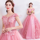 Plataz Colorful Bright 2025 New Pink Three-Dimensional Flower Bridal Wedding Dress Wedding Toasting Spring