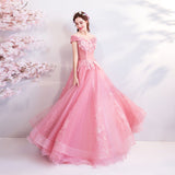 Plataz Colorful Bright 2025 New Pink Three-Dimensional Flower Bridal Wedding Dress Wedding Toasting Spring