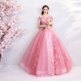 Plataz Colorful Bright 2025 New Pink Three-Dimensional Flower Bridal Wedding Dress Wedding Toasting Spring