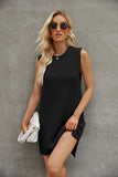 Plataz Round Neck Sleeveless Sweater Dress DJPT