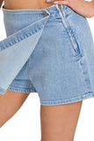 Plataz Wrap Front Skort Denim Shorts DJPT