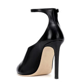 Plataz Black And White Fashion Ankle Strap With Fine High Heel Women's Banquet Large-Size Single Shoes Chengdu High Quality Shoes