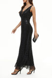 Plataz Formal Patchwork V Neck Evening Dress HZ1007