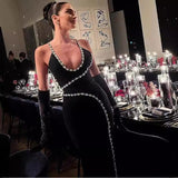 Plataz Long Sequin Mesh Halter Prom HZ1007