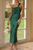 Plataz Elegant Solid One Shoulder Evening Dress Dresses(3 HZ1007