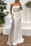 Plataz Prom Ruched Sequined Strapless Evening Dresses(5 HZ1007