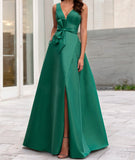 Plataz V-Neck Sleeveless Mother Of The Bride Dresses With Split HZ1007