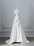Plataz Mermaid Strapless Long Wedding Dresses With Short Sleeves Brides Dress S3817 HZ0628