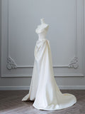 Plataz Mermaid Strapless Long Wedding Dresses With Short Sleeves Brides Dress S3817 HZ0628