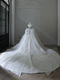 Plataz Ball Gown Strapless Sequin Long Wedding Dresses Brides Dress S3858 HZ0628