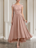 Plataz Scoop Floor-Length Lace Chiffon Mother of the Bride Dress With HZ1007