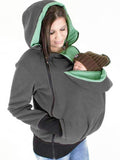 Plataz Polka Dot Multifunction Breast-feeding Kangaroo Casual Pregnant Maternity Hooded Sweatshirt Maternity