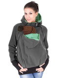 Plataz Polka Dot Multifunction Breast-feeding Kangaroo Casual Pregnant Maternity Hooded Sweatshirt Maternity
