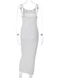 Plataz 3D Line Backless Back Slit Bodycon Elegant Baby Shower Maternity Maxi Dress Maternity