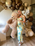 Plataz Flowers Sweetheart Neckline Cute Maternity Maxi Dress Maternity
