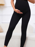 Plataz Solid Color High Waist Support Belts Daily Casual Sport Fashion Maternity Leggings Maternity
