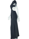 Plataz White Irregular Ruched Ruffle Falbala Draped Bodycon Elegant Maternity Baby Shower Maxi Dress Maternity