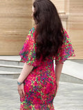 Plataz 2025 New Sexy Elegant Short-Sleeved Dress Sweet Dress Woman